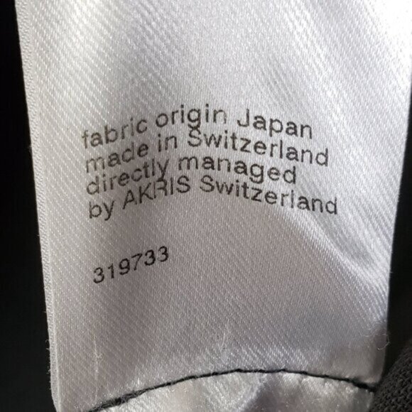 AKRIS 100% Wool Blazer Dark Gray Snap Button Jacket size 10 Career Minimalist - Picture 11 of 16